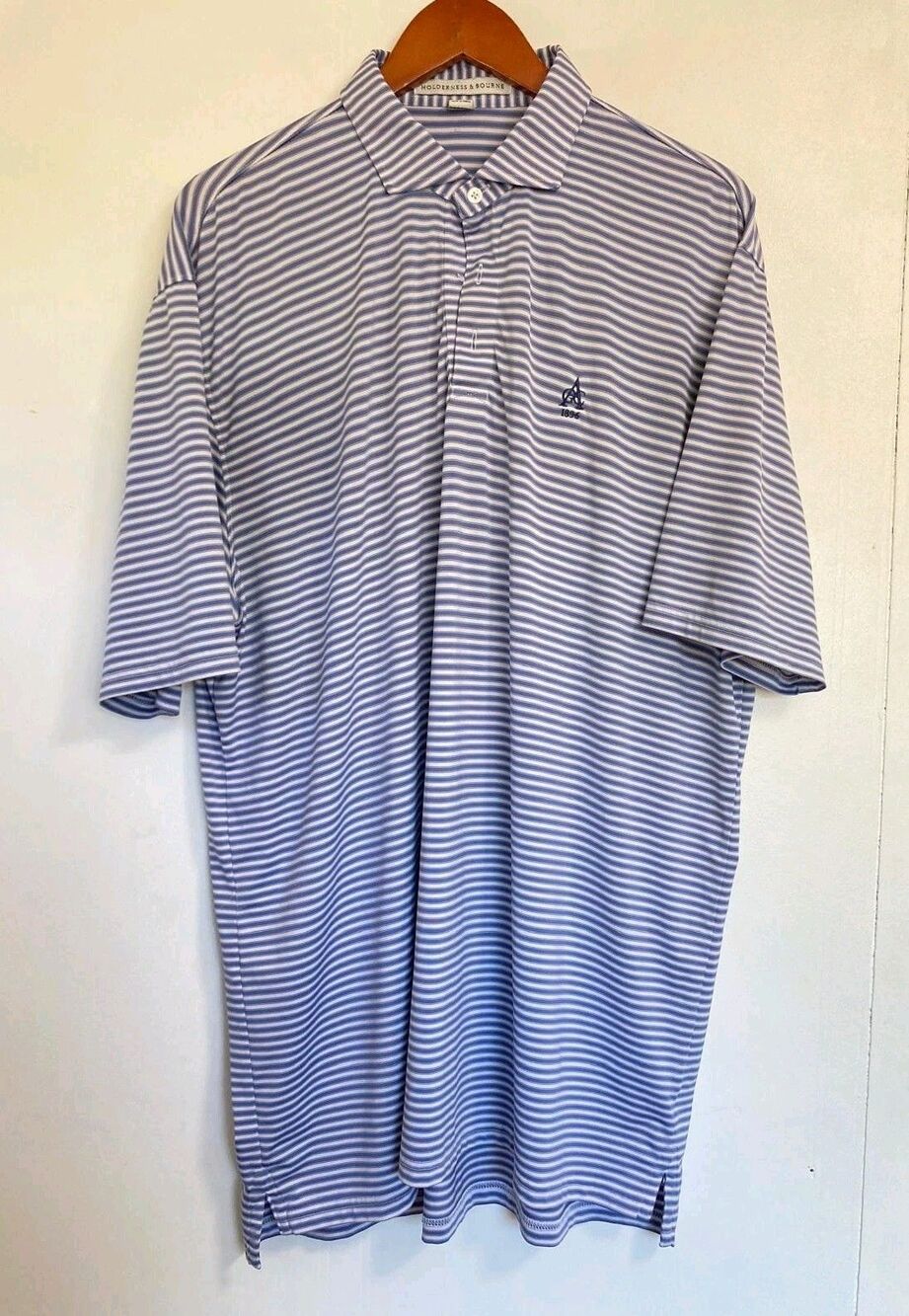 Holderness & Bourne Polo Shirt Mens XL Aronimink Golf Club Striped Preppy